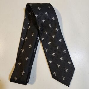 TUCCI De-Lis Black men's Silk Tie
